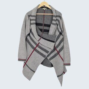 ELISABETTA PLAID WOOL ALPACA CARDIGAN MADE IN ITALY